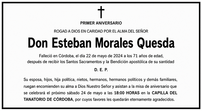 Esquela de Aniversario